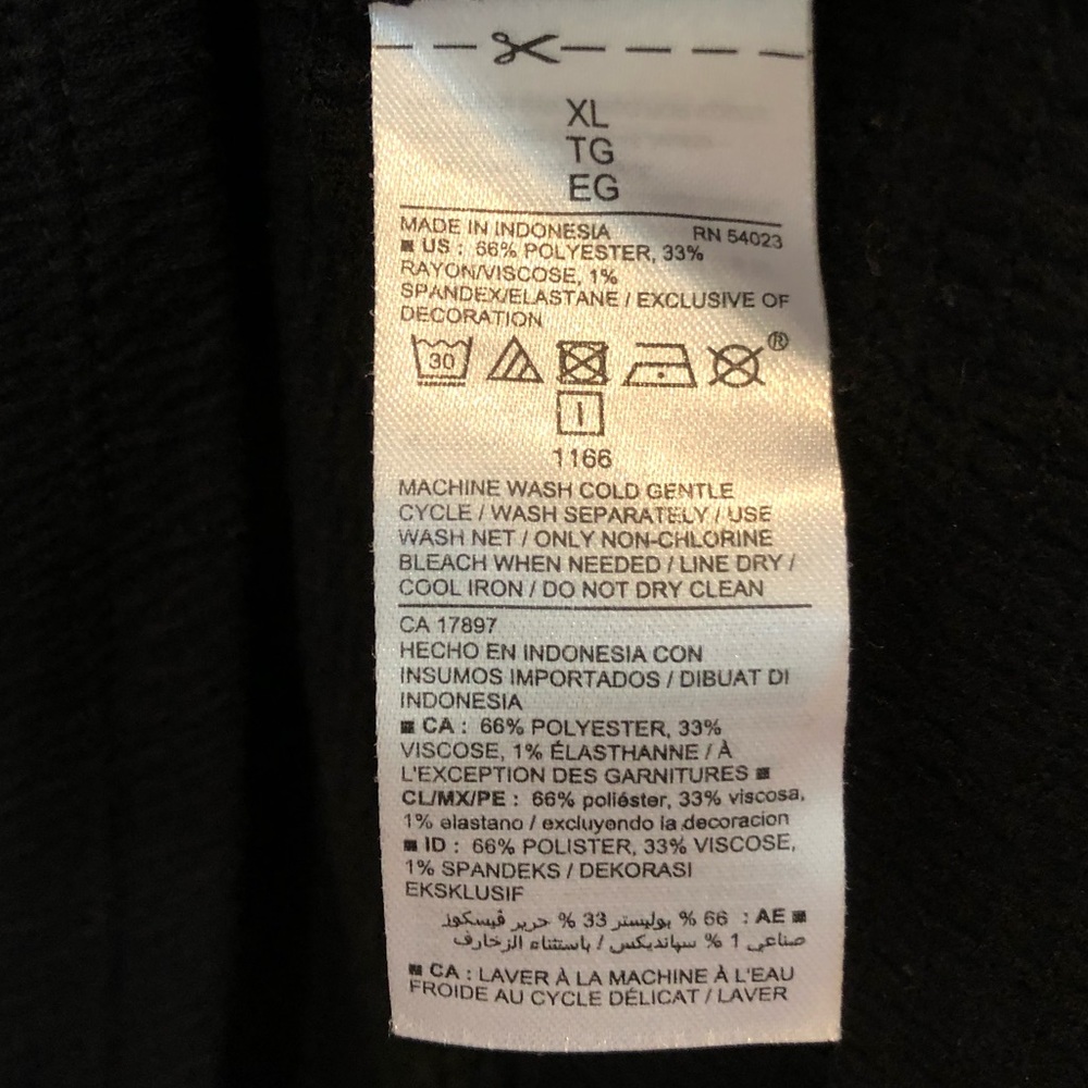 Old Navy Black Tassel Tie Top - Picture 7 of 14